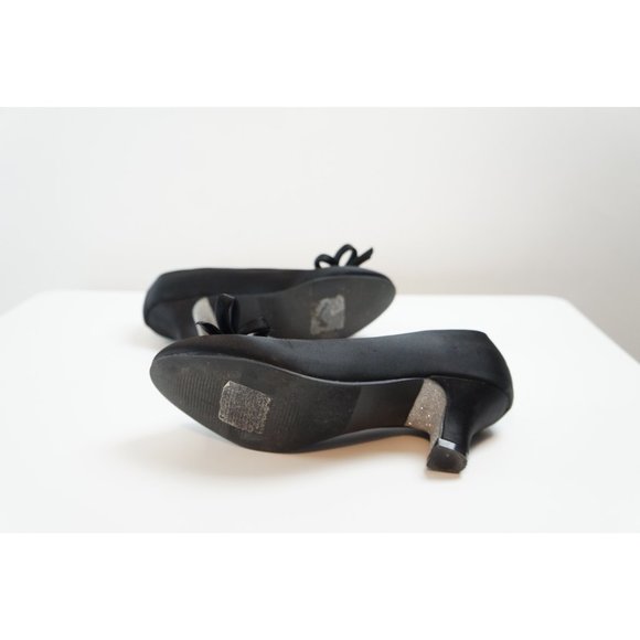 Badgely Mishka Pumps, Black Satin - Picture 5 of 5